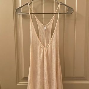 Long tan/pink tank top
